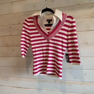 Classiques Entier | NWT Pink and White Striped Top